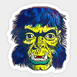 yellow monster monkey Sticker